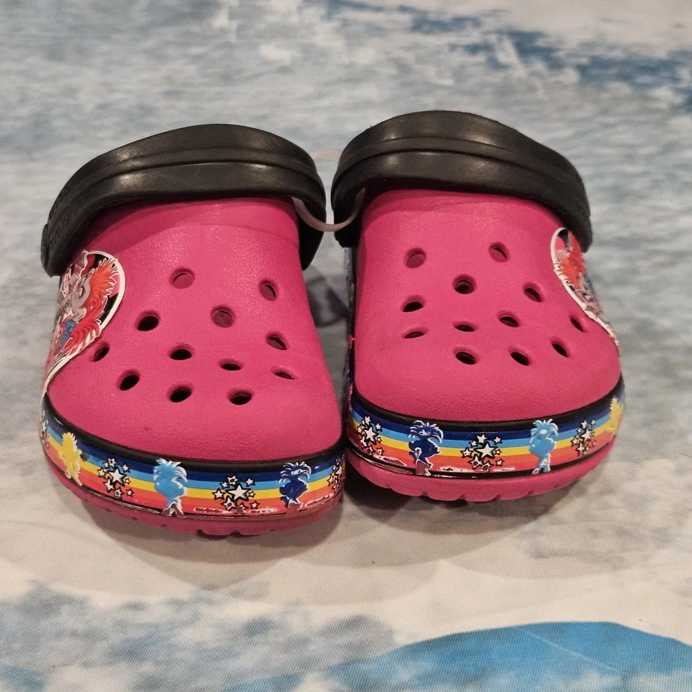 Crocs Trolls‎ Toddler Size 7 Pink Clogs Slip On Kids Shoes